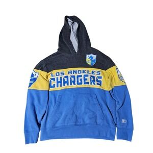 Starter Chargers Starter Blue/Gold Throwback NFL Pullover Hoodie Mens Large